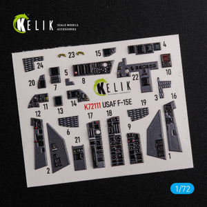 KELIK K72111 F-15E interior 3D decals for Academy kit 1/72 – imagen 3