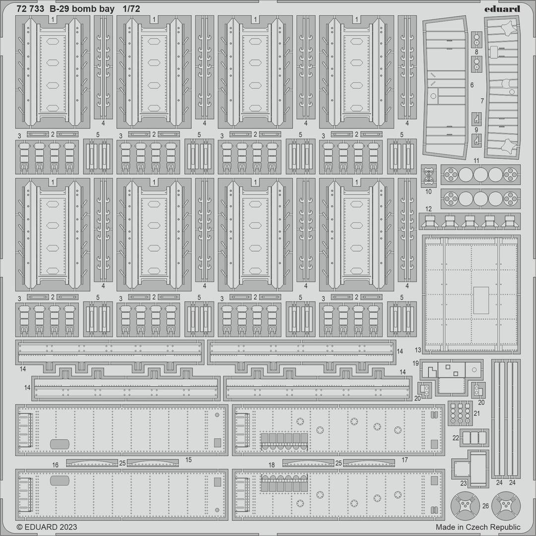 Eduard 72733 B-29 bomb bay HOBBY 2000, ACADEMY 1/72