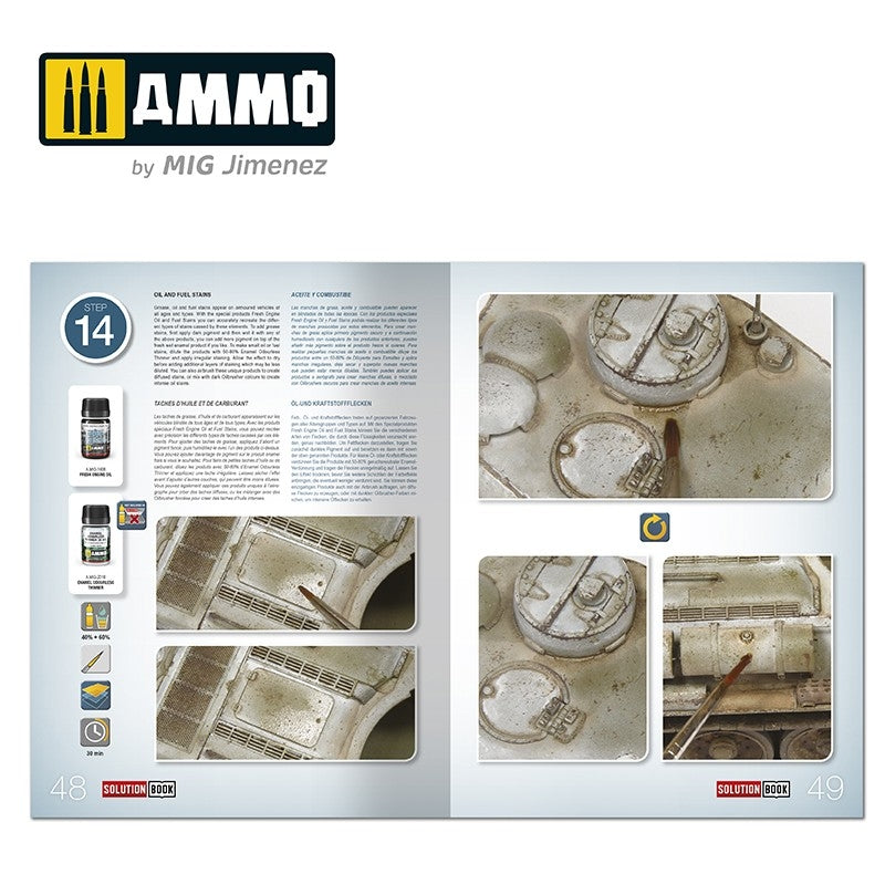 AMMO of Mig Jimenez 6603 SOLUTION BOOK 20 - How to Paint WWII Soviet Winter Vehicles (English, Spanish, Francais, Deutsch) – Bild 7