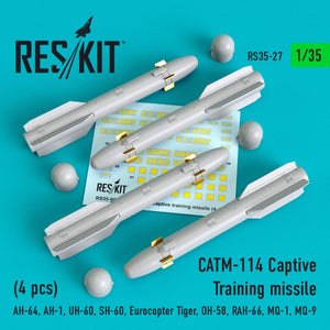 RESKIT RS35-0027 CATM-114 CAPTIVE TRAINING MISSILES (4 PCS) 1/35