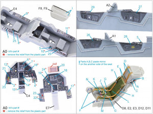 Intérieur imprimé en 3D et coloré sur papier décalcomanie Quinta Studio QD48117 Mirage 2000N (Kinetic) 1/48 – image 12