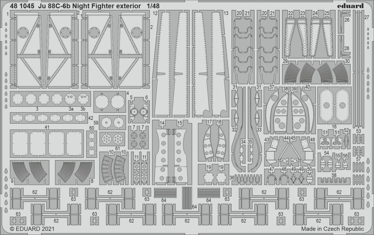 Eduard 481045 Ju 88C-6b Chasseur de nuit extérieur ICM 1/48