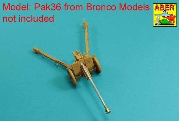 Aber 35L-166 Barrel for German 76,2mm Pak 36(r) Anti-tank Gun Fit to BRONCO model 35056 1/35 – immagine 3