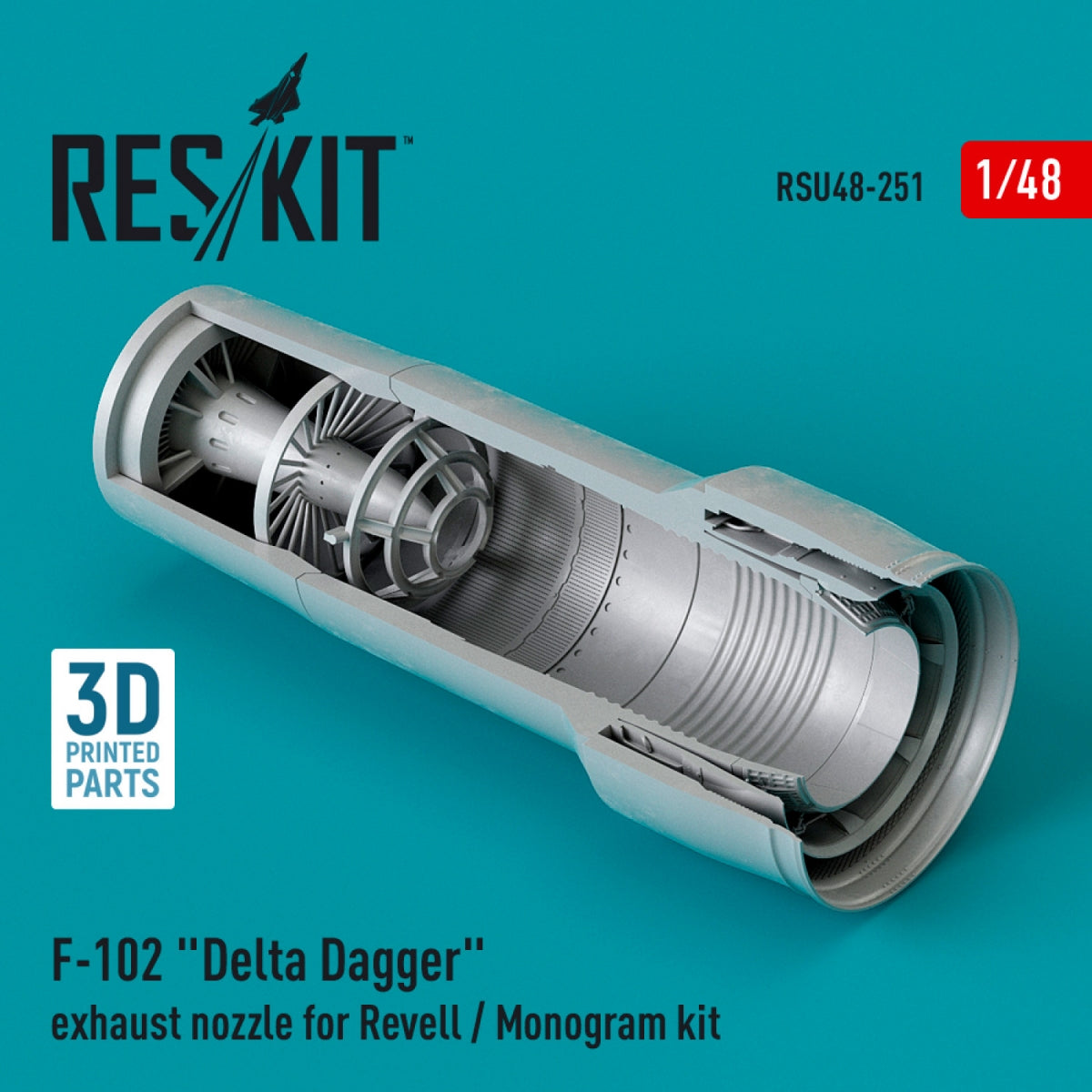 RESKIT RSU48-0251 F-102 "DELTA DAGGER" EXHAUST NOZZLE FOR REVELL / MONOGRAM KIT (3D PRINTED) 1/48