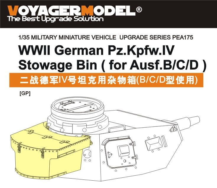 Voyager Model PEA175 WWII German Pz.Kpfw.IV Stowage Bin (for Ausf.B/C/D) 1/35 – zdjęcie 2