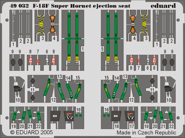 Eduard 49032 F/ A-18F ejection seat 1/48 Hasegawa