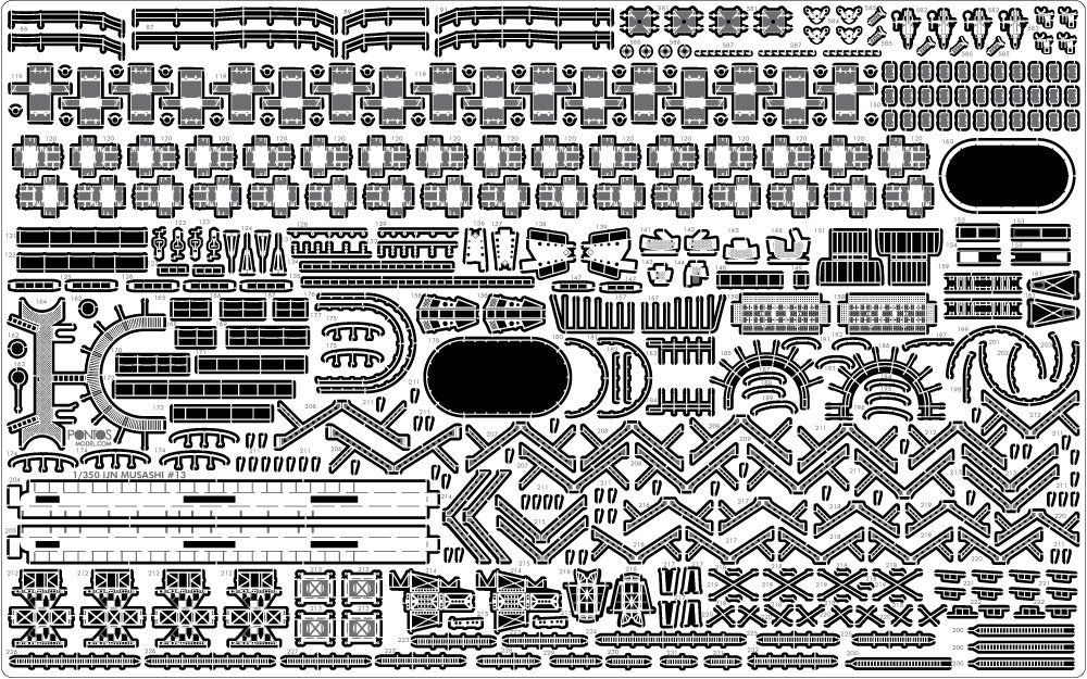 Pontos 37025FB IJN Musashi 1944 Detail up set Advanced Coal Black deck 1/350 – Bild 18