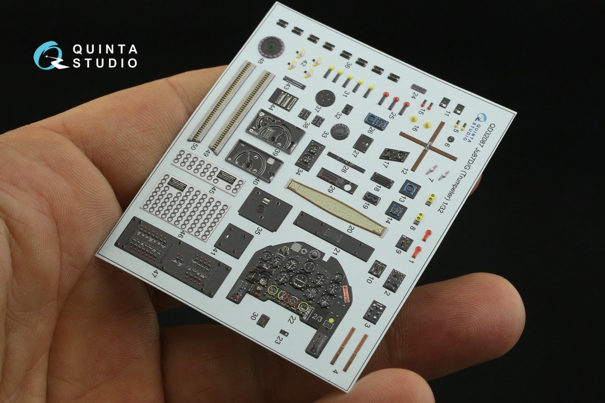 Quinta Studio QD32087 Ju87 D/G 3D-Printed &amp;amp; colored Interior on decal paper (Trumpeter) 1/32 – image 10