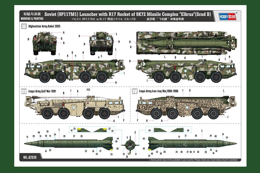 Hobby Boss 82939 Former Soviet Scud-B ballistic missile 1/72 – imagen 5