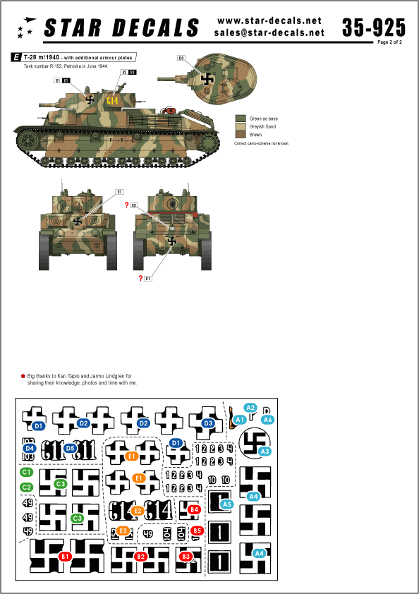 Star Decals 35-925 Finnish Tanks in WW2 1/35 – Bild 2
