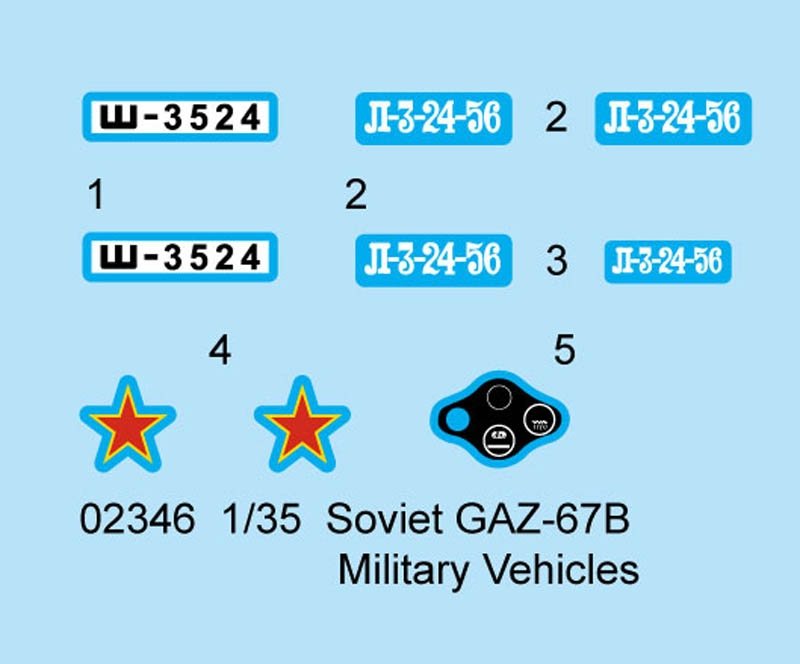 Trumpeter 02346 Soviet GAZ-67B Military Vehicles 1/35 – Bild 4