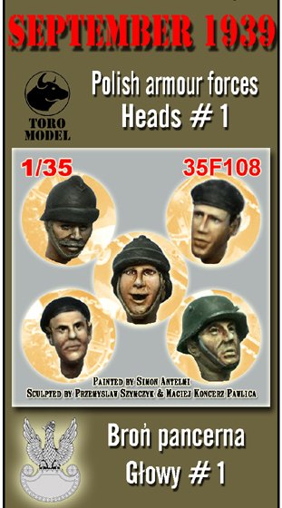 ToRo Modèle 35F108 Septembre 1939 - Forces blindées polonaises - Têtes 1/35