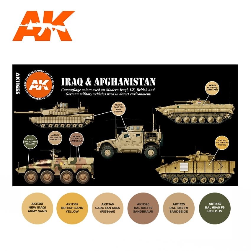 AK Interactive AK11655 3G IRAQ &amp;amp; AFGHANISTAN 6x17 ml – Bild 2