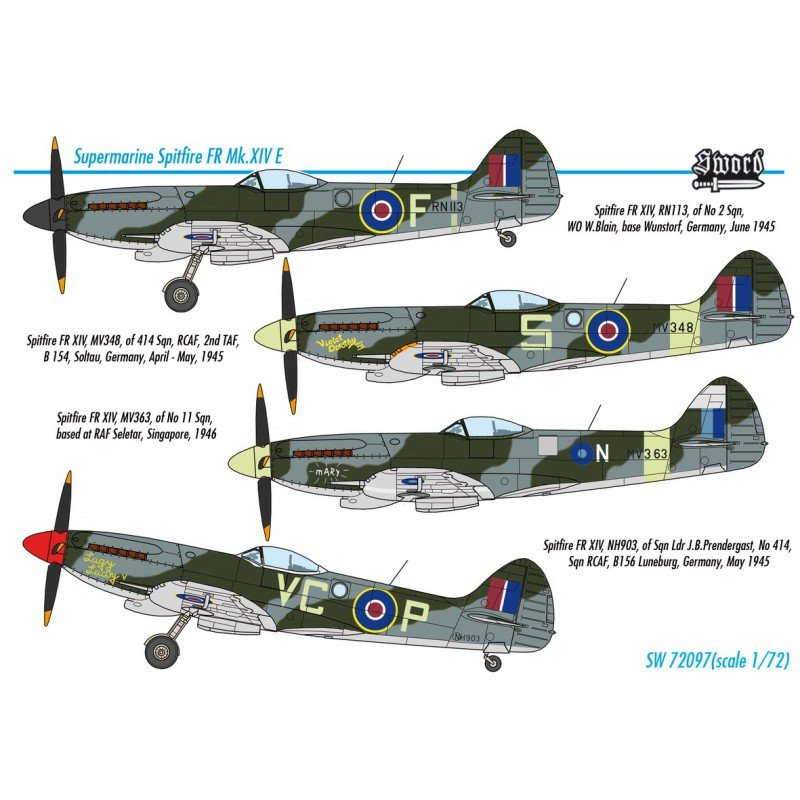 Sword 72097 Supermarine Spitfire FR Mk.XIV E 1/72 – Bild 2