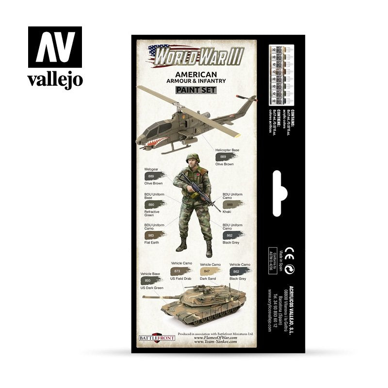 Vallejo 70220 WWIII Blindés et infanterie américains 8x17ml – image 3
