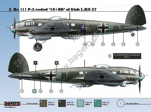 Kagero KD72002 Heinkel He 111 Ps of KG 27 1/72 – zdjęcie 4