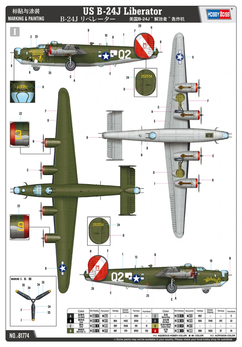 Hobby Boss 81774 Consolidated B-24J Liberator 1/48 – Bild 4