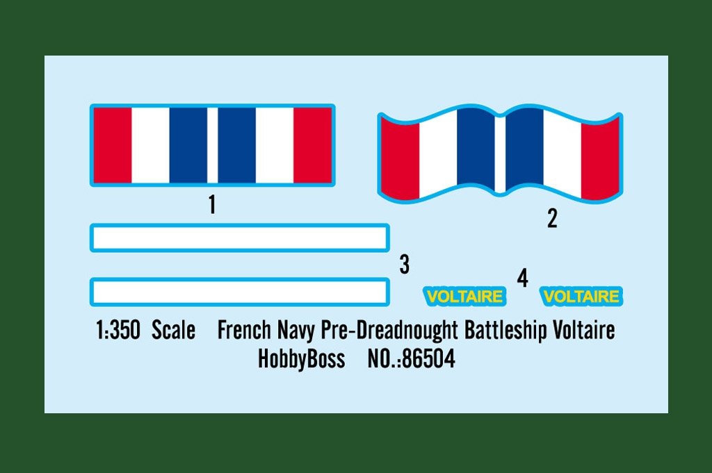 Hobby Boss 86504 French Navy Pre-Dreadnought Battleship Voltaire 1/350 – imagen 4