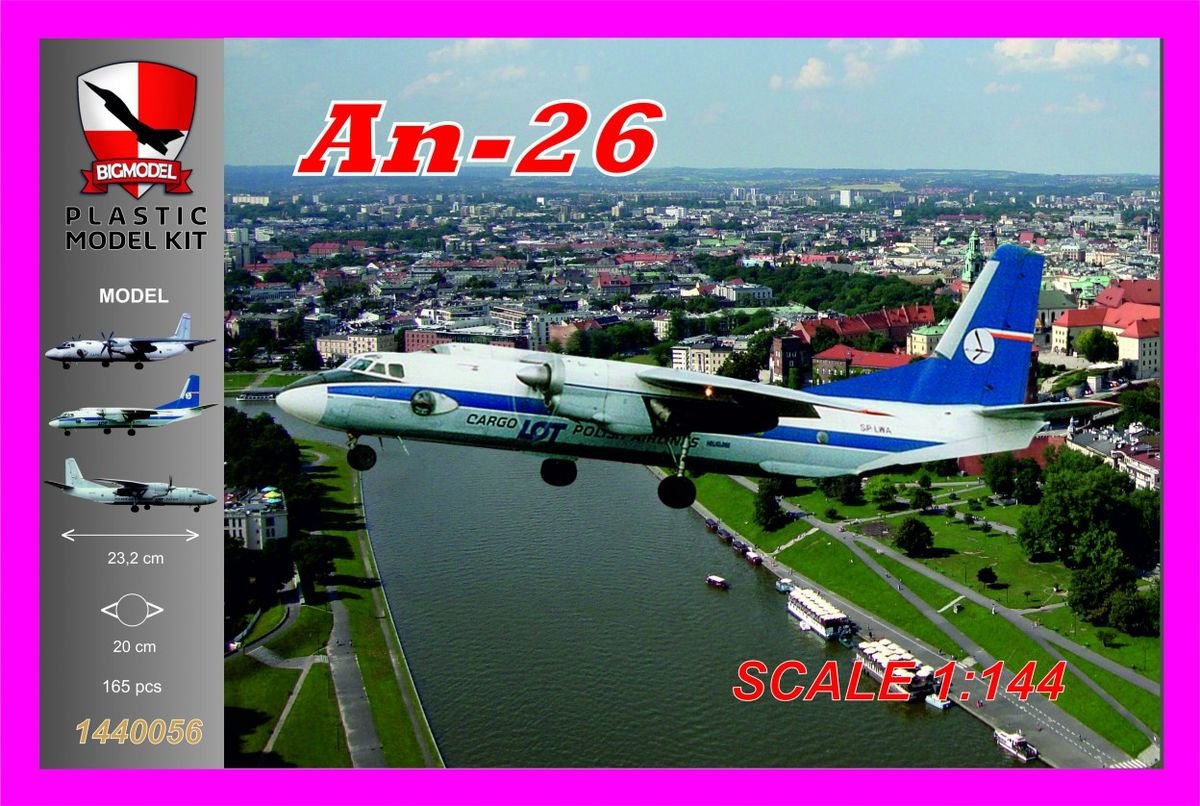 Big Model 1440056 Antonov An-26 LOT Cargo 1/144