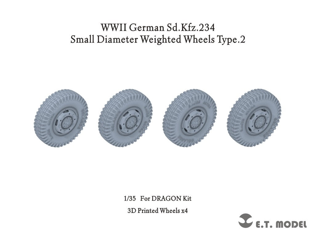 Maquette ET P35-102 Sd.Kfz.234 allemand de la Seconde Guerre mondiale, roues lestées de petit diamètre, type 2, échelle 1/35
