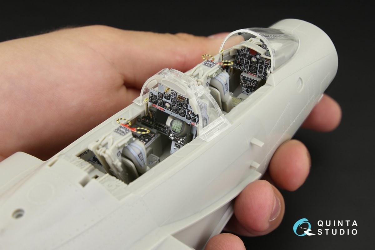 Quinta Studio QD32038 F-4E early/F-4EJ 3D-Printed &amp;amp; colored Interior on decal paper (for Tamiya kit) 1/32 – image 12