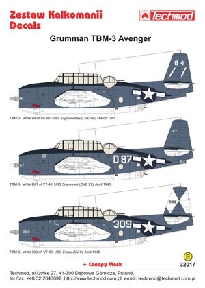 Techmod 32017 - Grumman TBM-3 Avenger 1/32 – image 2