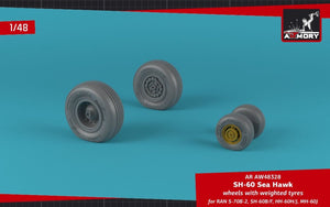 Armory Models AW48328 SH-60 Seahawk wheels w/ weighted tires 1/48 – Bild 4