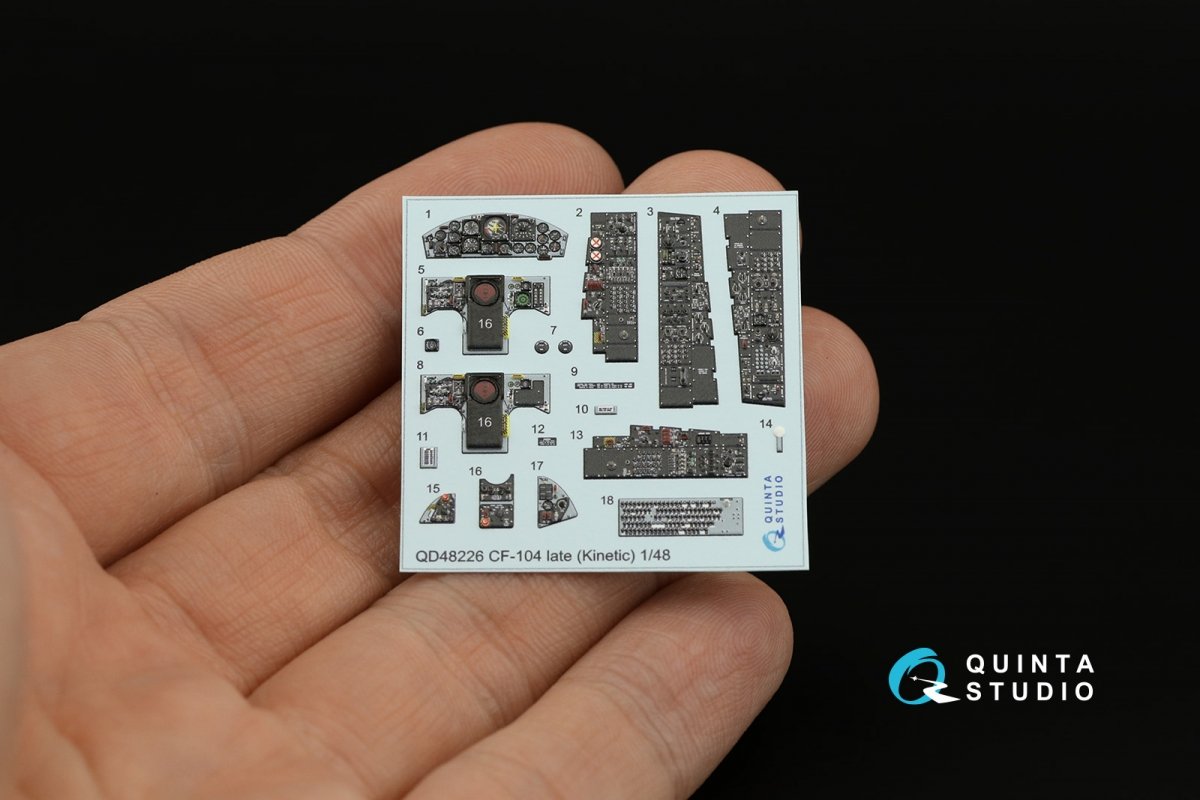 Quinta Studio QD48226 CF-104 Late 3D-Printed &amp;amp; coloured Interior on decal paper ( Kinetic ) 1/48 – immagine 7