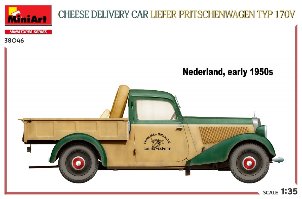 MiniArt 38046 CHEESE DELIVERY CAR LIEFER PRITSCHENWAGEN TYP 170V 1/35 – Bild 6