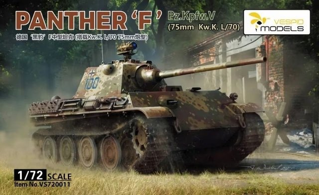 Maquette Vespid Models VS720011 Pz.Kpfw.V PANTHER 'F' (75mm Kw.K. L/70) 1/72