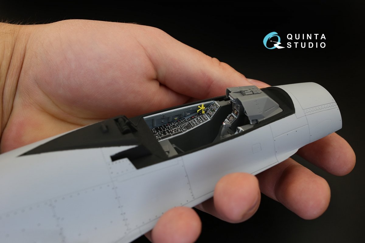 Quinta Studio QD32021 F-16C 3D-Printed &amp;amp; coloured Interior on decal paper (for Academy kit) 1/32 – immagine 9
