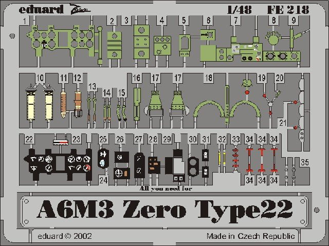 Eduard FE218 A6M3 Zero type 22 1/48 Hasegawa