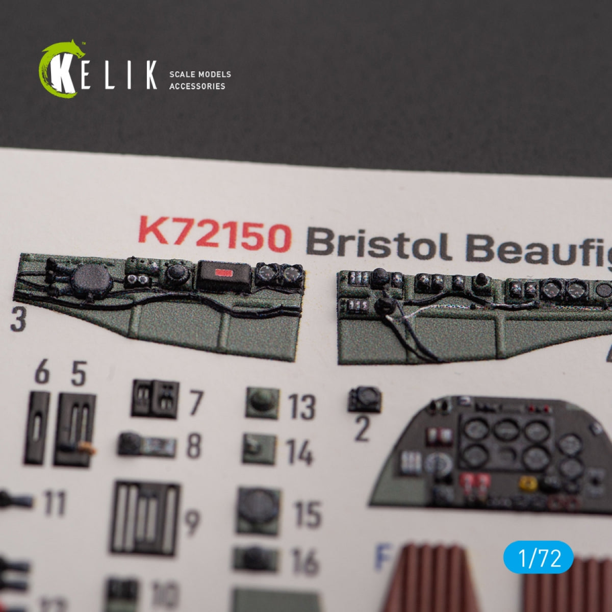KELIK K72150 Bristol Beauhfighter TF.X - interior 3D decals for Airfix kit 1/72 – zdjęcie 3