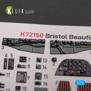 KELIK K72150 Bristol Beauhfighter TF.X - interior 3D decals for Airfix kit 1/72 – zdjęcie 3