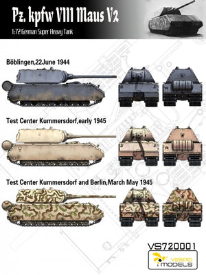 Vespid Models VS720001 Pz.Kpfw. VIII Maus V2 German Super Heavy Tank 1/72 – Bild 5