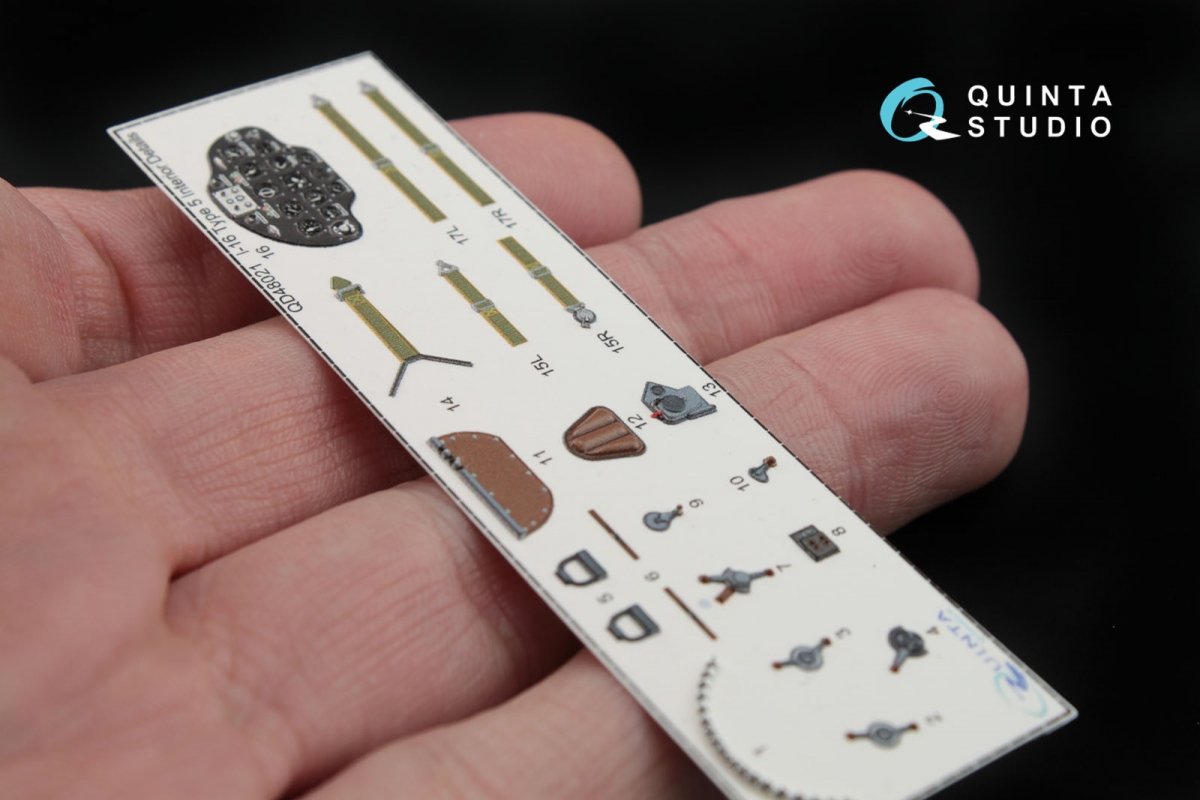 Quinta Studio QD48021 I-16 type 5 3D-Printed &amp;amp; coloured Interior on decal paper 1/48 – immagine 6