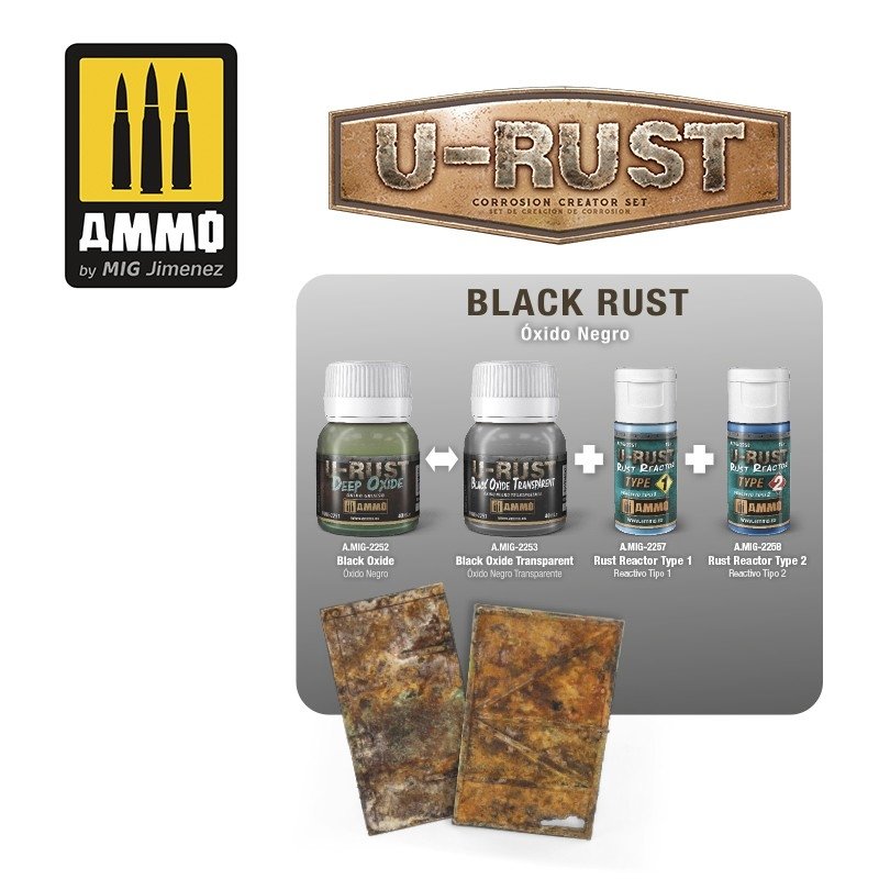 Ammo of Mig 2253 U-RUST BLACK OXIDE TRANSPARENT (40ml) – immagine 2