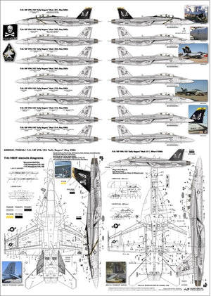 HobbyDecal AL48002V1 F/A-18F VFA-103 Jolly Rogers May 2006 1/48 – immagine 2