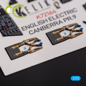 KELIK K72164 English Electric Canberra PR.9 - interior 3D decals for Airfix kit 1/72