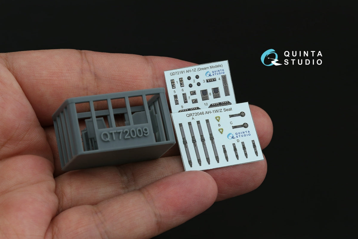 Quinta Studio QD+72191 AH-1Z 3D-Printed &amp; coloured Interior on decal paper (Dream Model) 1/72
