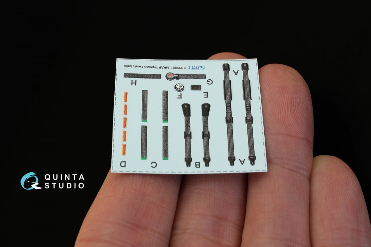 Quinta Studio QR35001 MRAP Typhoon Family belts for 1 seat, 3D-Printed &amp;amp; coloured on decal paper (for all kits) 1/35 – Bild 2