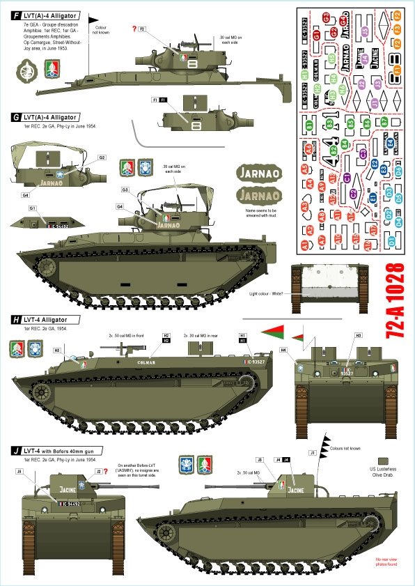 Star Decals 72-A1028 Indochine # 1. The Foreign Legion - 1er REC - Regiment Etranger Cavalerie 1/72 – Bild 2