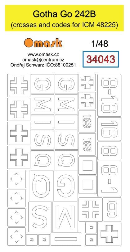 Omask 34043 Gotha Go 242B (croix et codes pour ICM 48225) 1/48