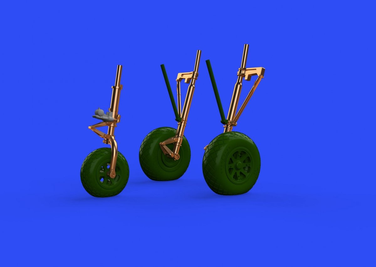 Eduard 648521 P-38F/ G undercarriage legs BRONZE 1/48 TAMIYA