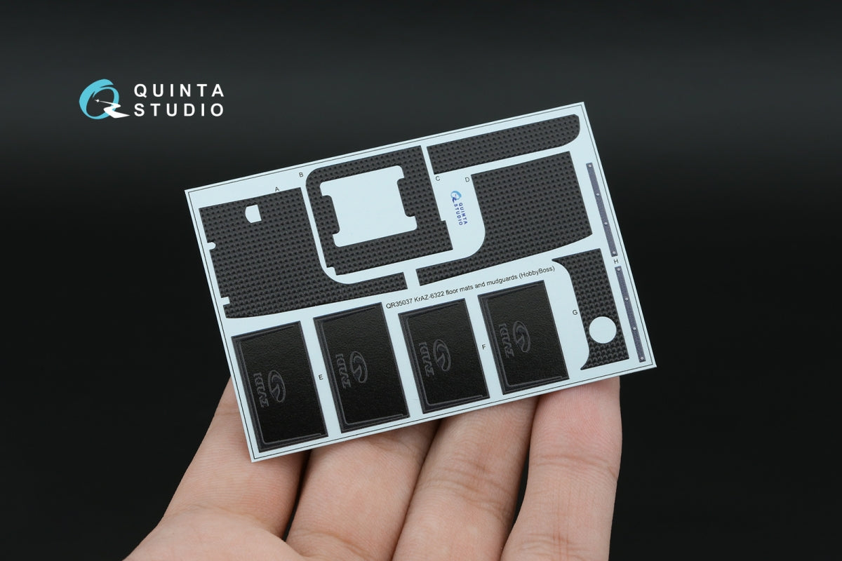 Quinta Studio QR35037 KrAZ-6322 floor mats and mudguards (HobbyBoss) 1/35