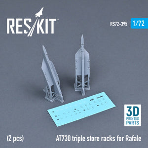 RESKIT RS72-0395 AT730 RANGEMENTS TRIPLES POUR RAFALE (2 PIÈCES) (IMPRIMÉ EN 3D) 1/72  – image 2