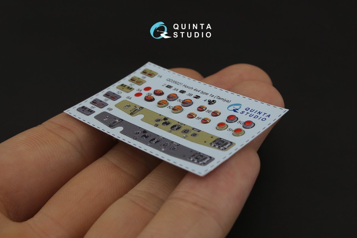 Quinta Studio QD35027 Horch 4X4 type 1a 3D-Printed &amp;amp; coloured Interior on decal paper (for Tamiya kit) 1/35 – Bild 3