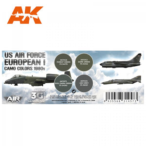 AK Interactive AK11749 US AIR FORCE EUROPEAN I CAMO COLORS 1980S 4x17 ml – Bild 2