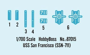 Hobby Boss 87015 USS San Francisco (SSN-711) 1/700 – immagine 4