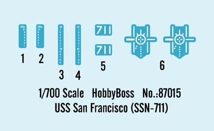 Hobby Boss 87015 USS San Francisco (SSN-711) 1/700 – immagine 4